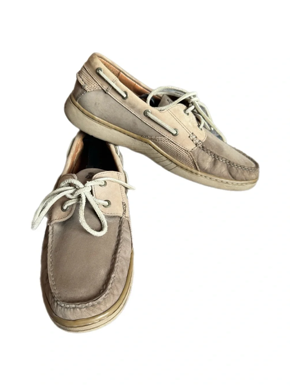 Men's Beige/Tan Tommy bahama Boat Shoes - Casual Lace-Up Loafers size 10